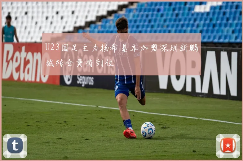 U23国足主力杨希基本加盟深圳新鹏城转会费将到位