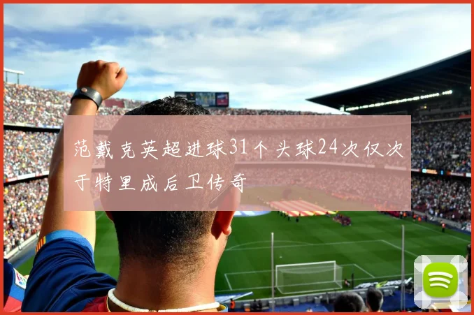 范戴克英超进球31个头球24次仅次于特里成后卫传奇